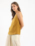 Top in cotton thin straps with a V-neckline